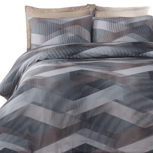 Obliečky z bavlneného saténu HELIX BROWN 140x200 / 70x90 cm.